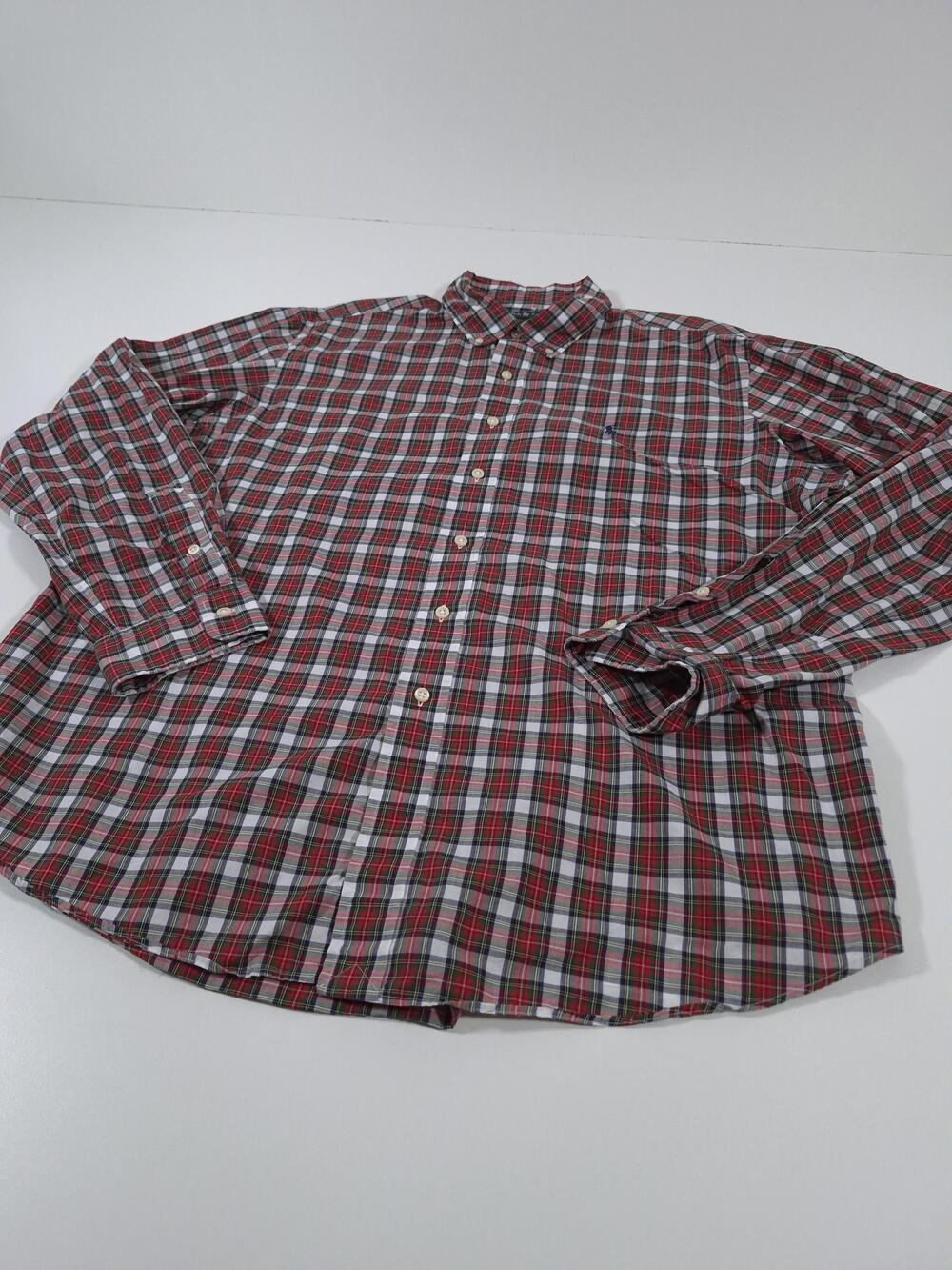 Ralph Lauren Shirt Mens 2XL Multicolor Plaid Button Down Long Sleeve Cotton